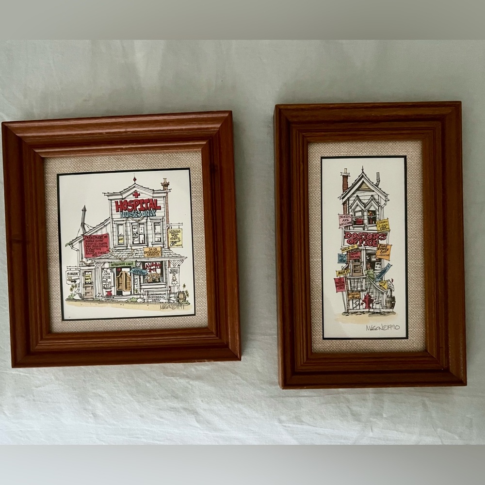 Roger Mason Hand Watercolor print - Vintage